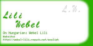 lili webel business card